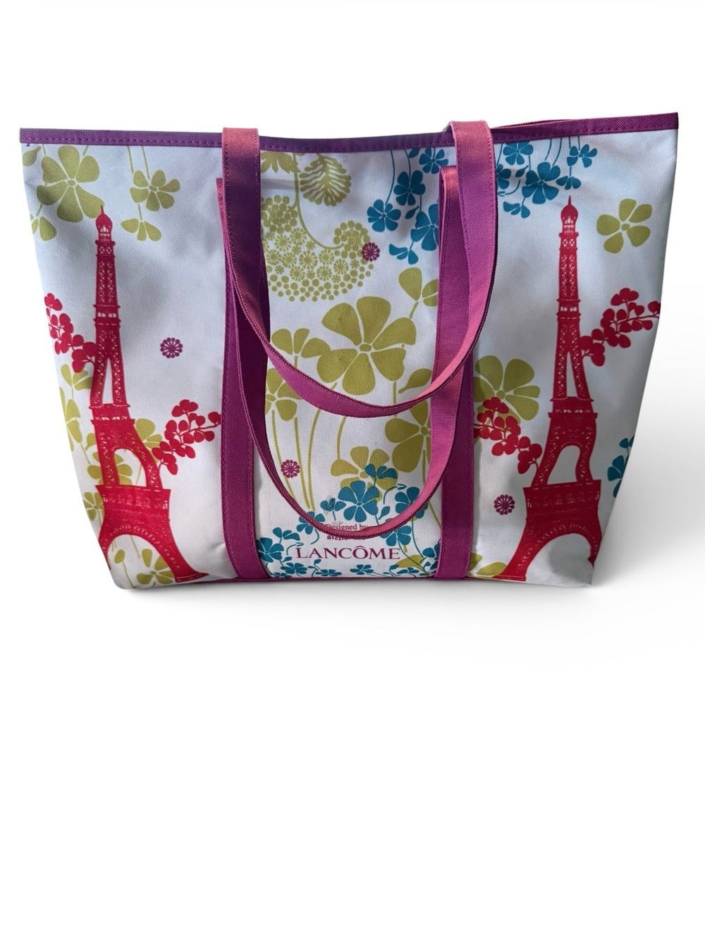 5 for $25!! Lancome Eiffel Tower Floral Graphic Tote Bag
